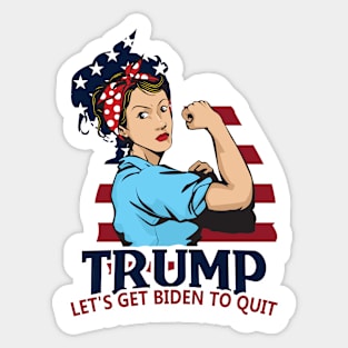 TRUMP Let's get Biden to Quit Sticker